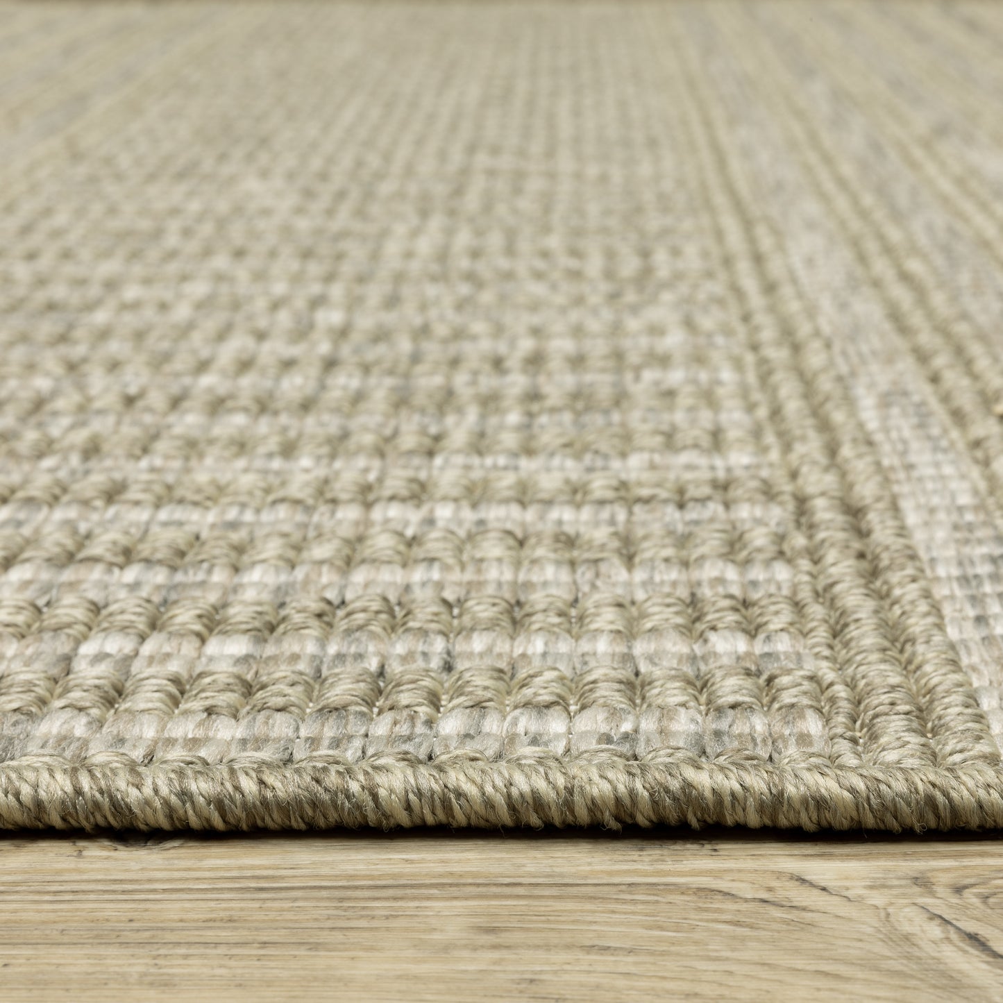 Tortuga Tan Light Brown Casual Striped Ulimate Performance - Indoor/Outdoor Rug