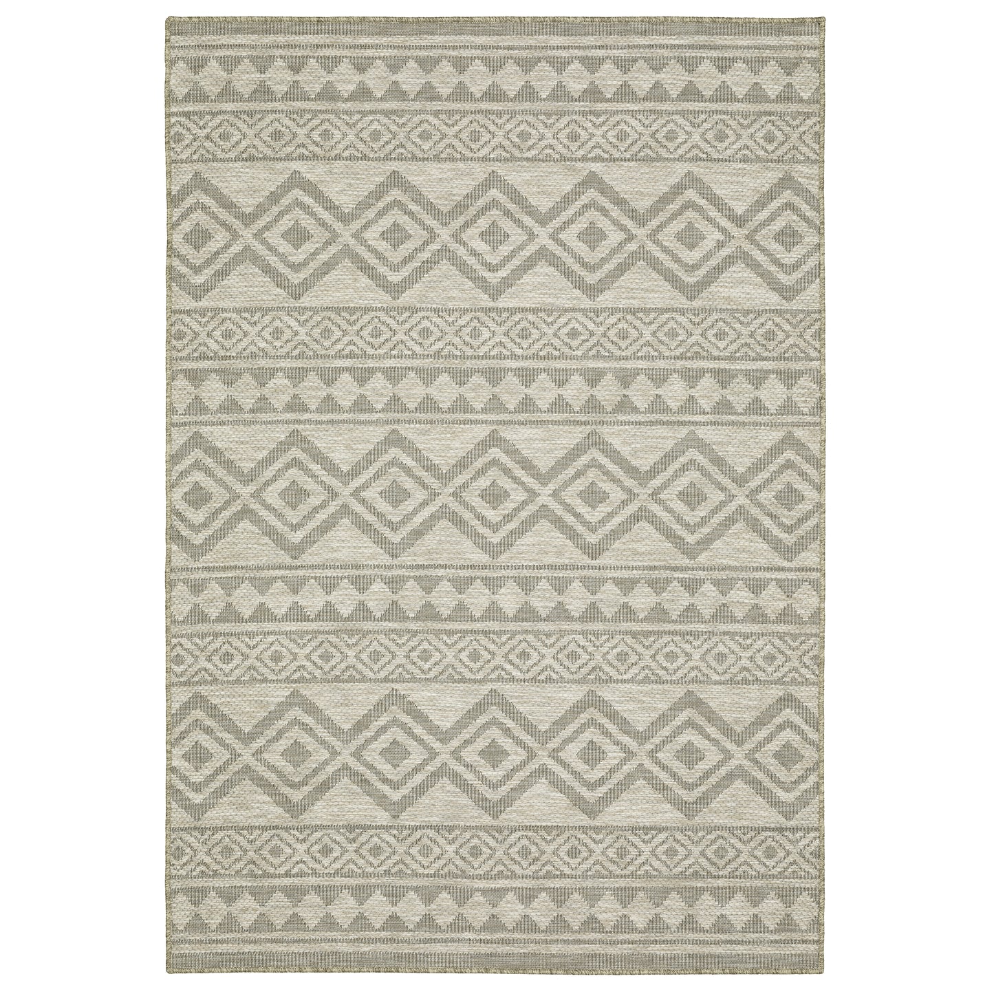 Tortuga Tan Black Casual Geometric Ulimate Performance - Indoor/Outdoor Rug