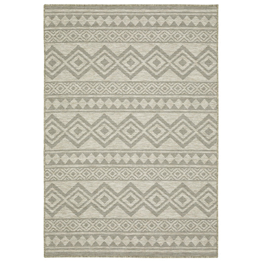 Tortuga Tan Black Casual Geometric Ulimate Performance - Indoor/Outdoor Rug