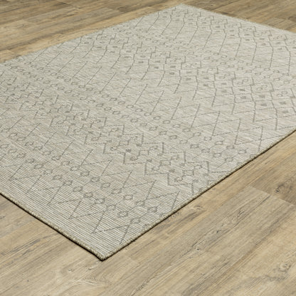 Tortuga Tan Black Casual Geometric Ulimate Performance - Indoor/Outdoor Rug