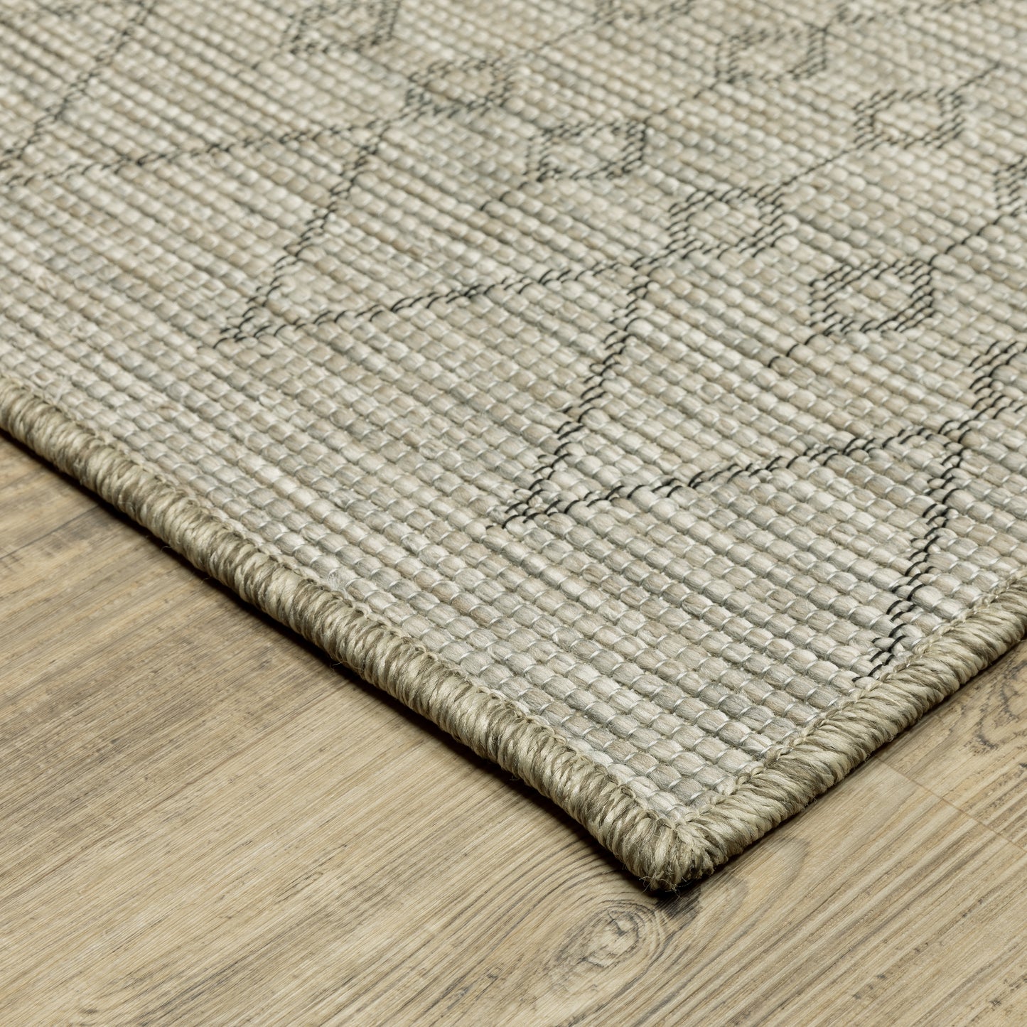 Tortuga Tan Black Casual Geometric Ulimate Performance - Indoor/Outdoor Rug