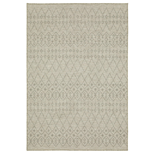 Tortuga Tan Black Casual Geometric Ulimate Performance - Indoor/Outdoor Rug