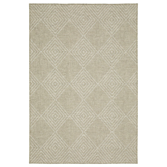 Tortuga Tan Beige Casual Geometric Ulimate Performance - Indoor/Outdoor Rug