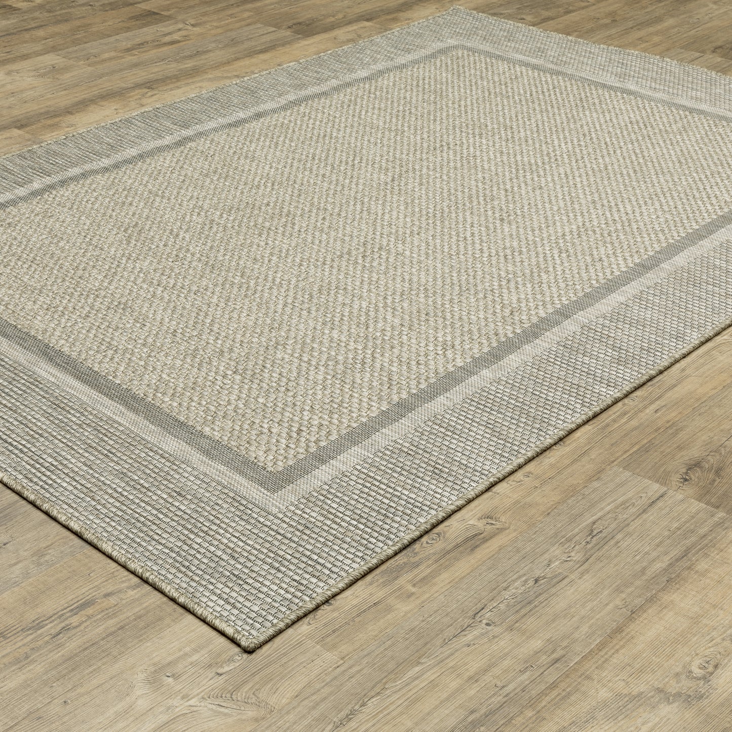 Tortuga Tan Black Casual Border Ulimate Performance - Indoor/Outdoor Rug