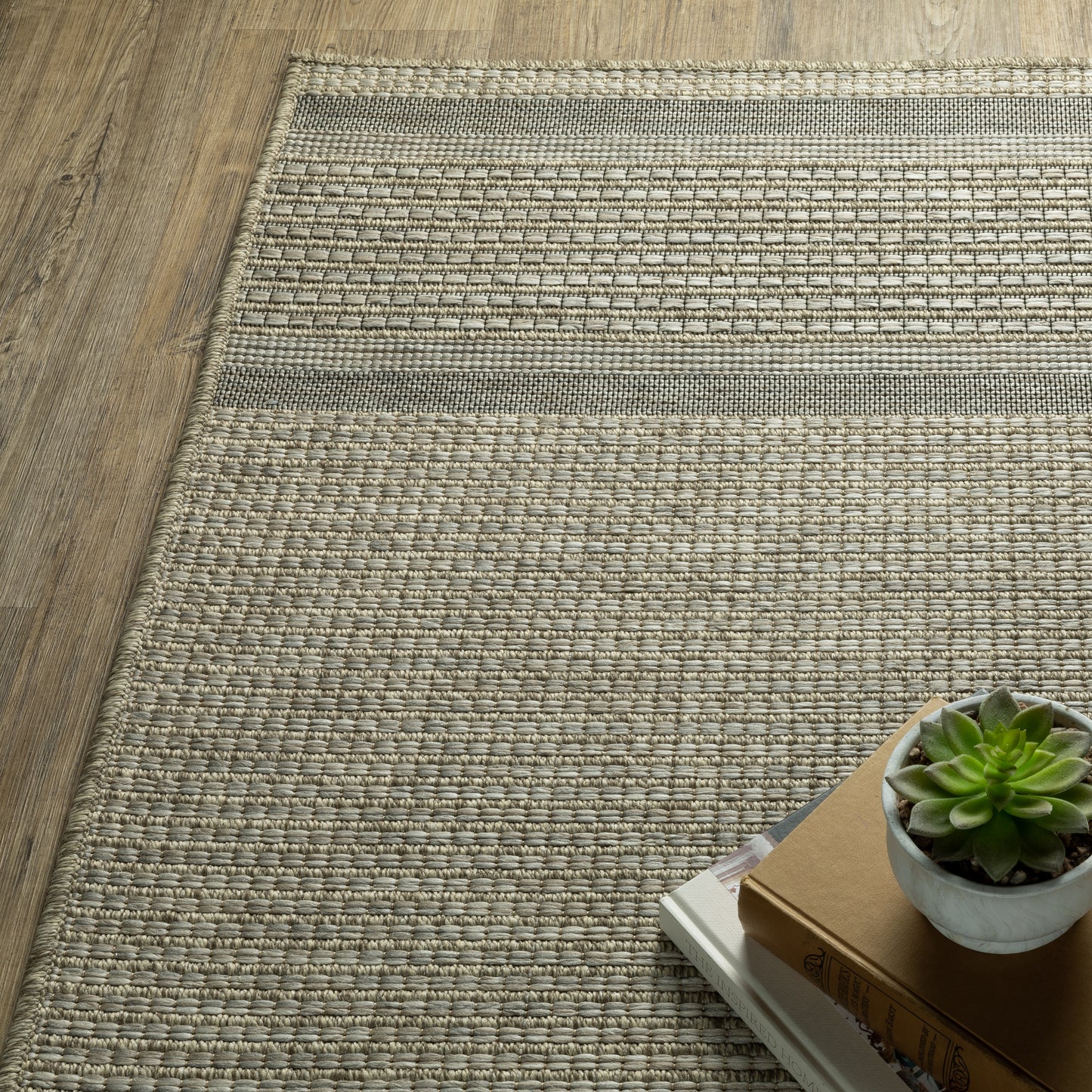 Tortuga Tan Black Casual Border Ulimate Performance - Indoor/Outdoor Rug