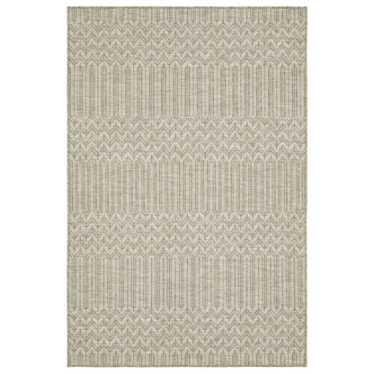 Tortuga Tan Black Casual Geometric Ulimate Performance - Indoor/Outdoor Rug