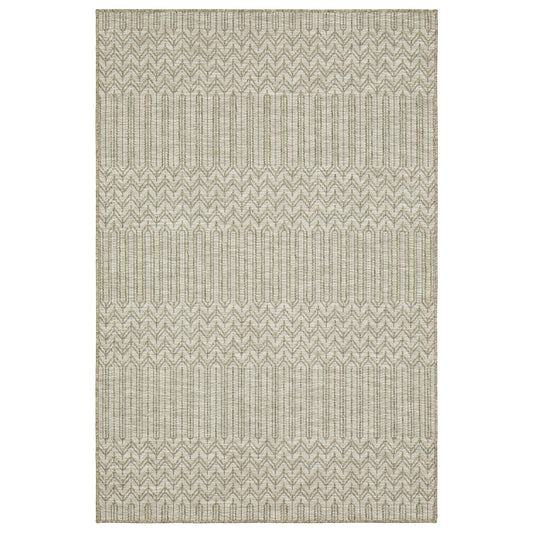 Tortuga Tan Black Casual Geometric Ulimate Performance - Indoor/Outdoor Rug