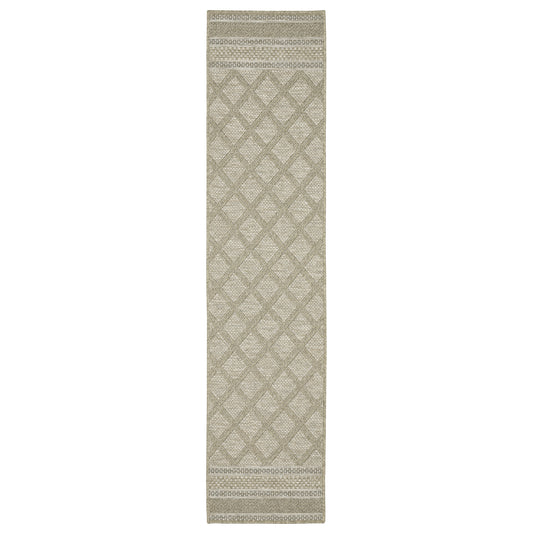 Tortuga Tan Black Casual Lattice Ulimate Performance - Indoor/Outdoor Rug