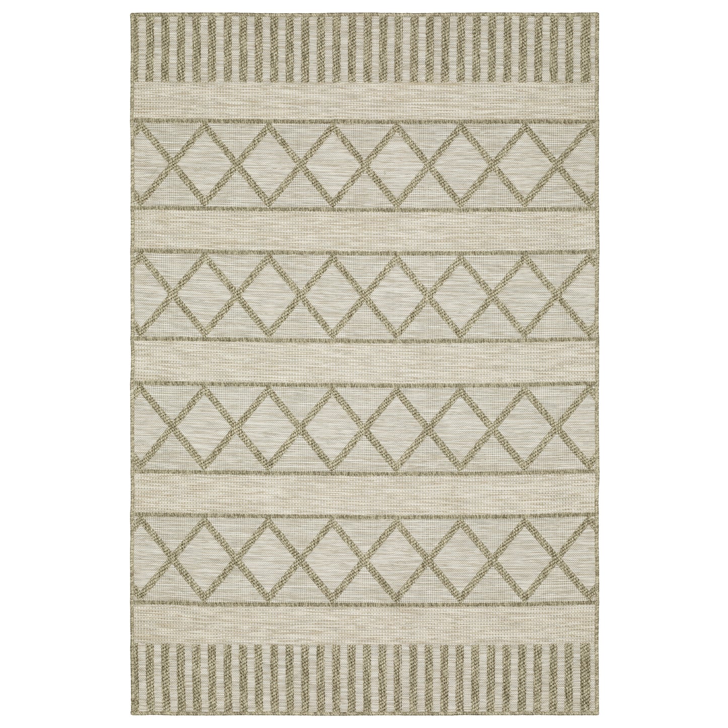 Tortuga Tan Light Brown Casual Lattice Ulimate Performance - Indoor/Outdoor Rug