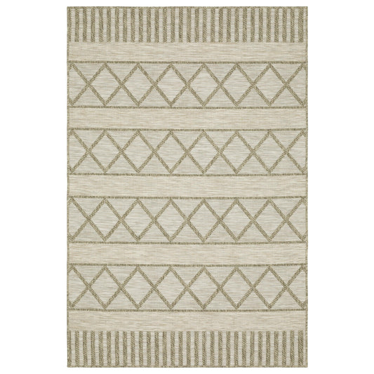 Tortuga Tan Light Brown Casual Lattice Ulimate Performance - Indoor/Outdoor Rug