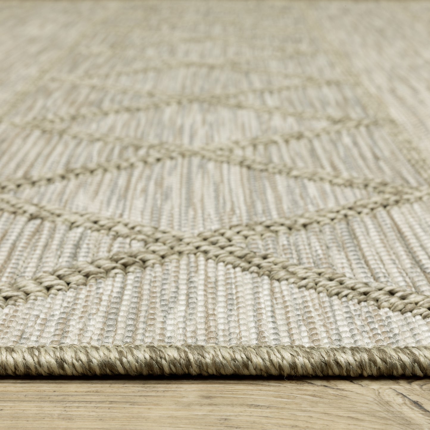 Tortuga Tan Light Brown Casual Lattice Ulimate Performance - Indoor/Outdoor Rug