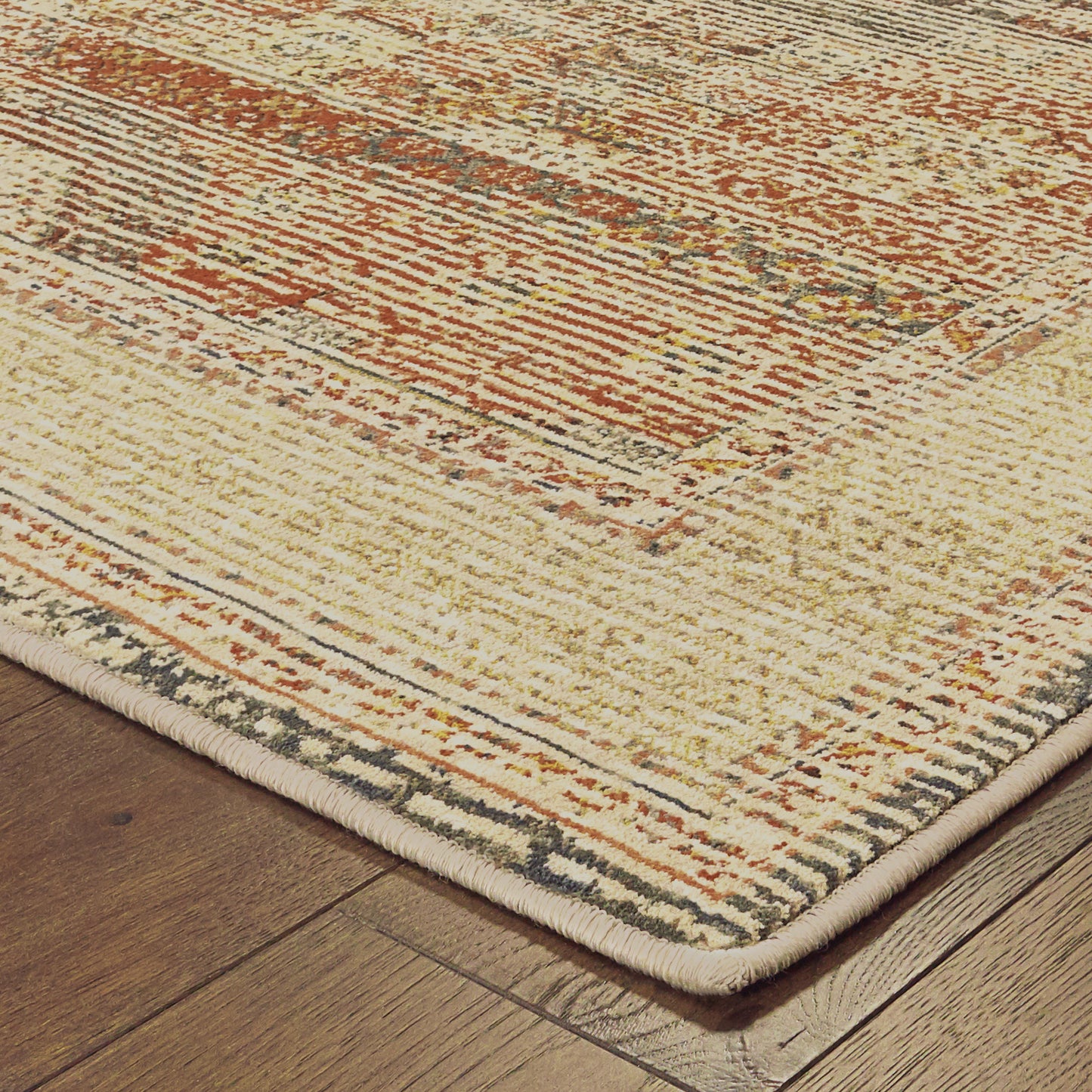 Toscana Ivory Orange Traditional Oriental Indoor Rug