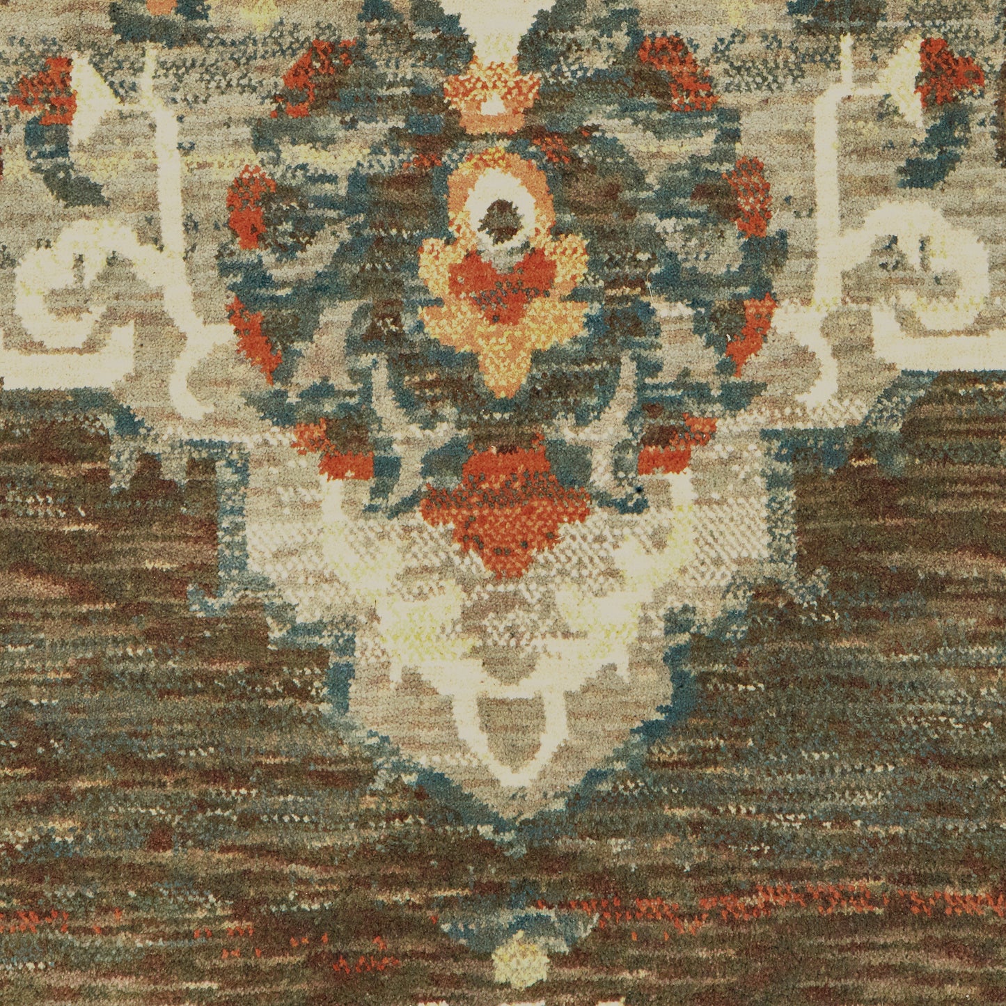 Toscana Charcoal Orange Traditional Oriental Indoor Rug