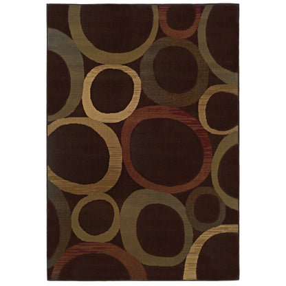 Tybee Brown Beige Modern & Contemporary Geometric Indoor Rug