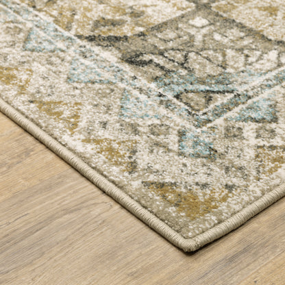 Venice Grey Blue Traditional Oriental Indoor Rug