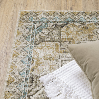 Venice Grey Blue Traditional Oriental Indoor Rug