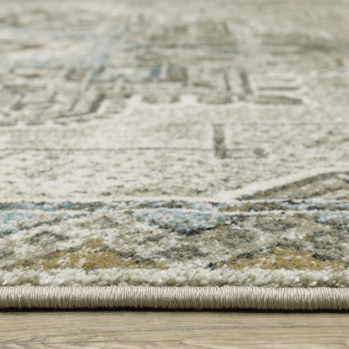 Venice Grey Blue Traditional Oriental Indoor Rug