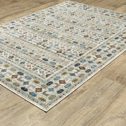 Venice Ivory Multi-colored Bohemian Tribal Indoor Rug