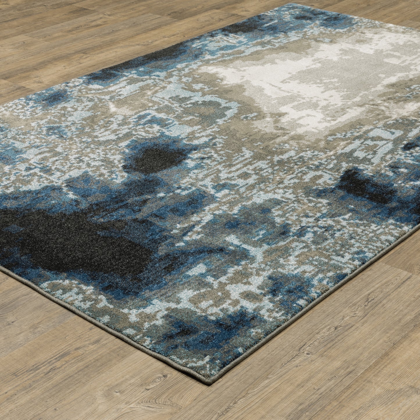 Venice Blue Grey Modern & Contemporary Abstract Indoor Rug