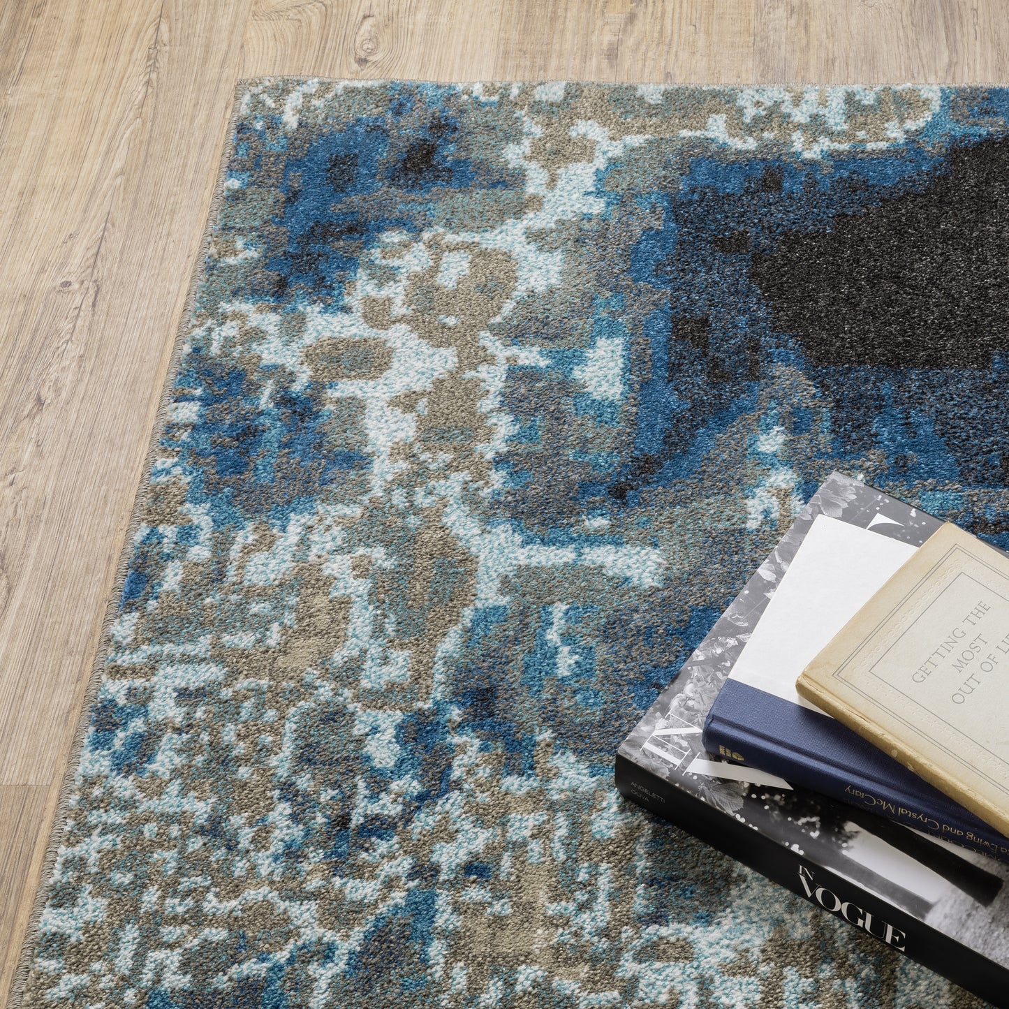 Venice Blue Grey Modern & Contemporary Abstract Indoor Rug