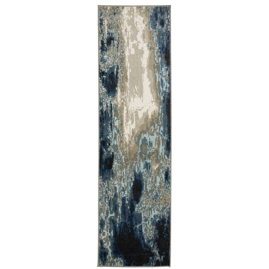 Venice Blue Grey Modern & Contemporary Abstract Indoor Rug