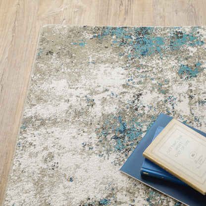 Venice Blue Grey Modern & Contemporary Abstract Indoor Rug