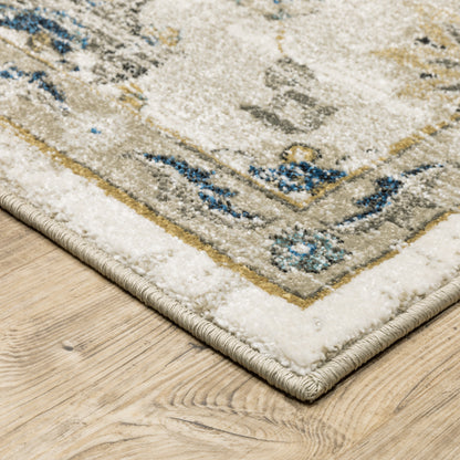 Venice Beige Gold Traditional Oriental Indoor Rug