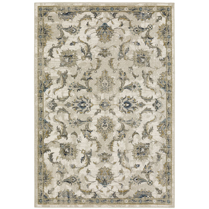 Venice Beige Gold Traditional Oriental Indoor Rug