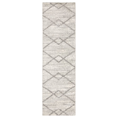 Verona Ivory Grey Modern & Contemporary Geometric Indoor Rug