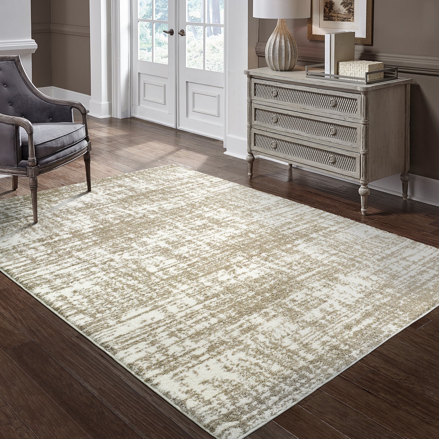 Verona Ivory Taupe Modern & Contemporary Abstract Indoor Rug