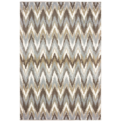 Verona Grey Taupe Modern & Contemporary Geometric Indoor Rug