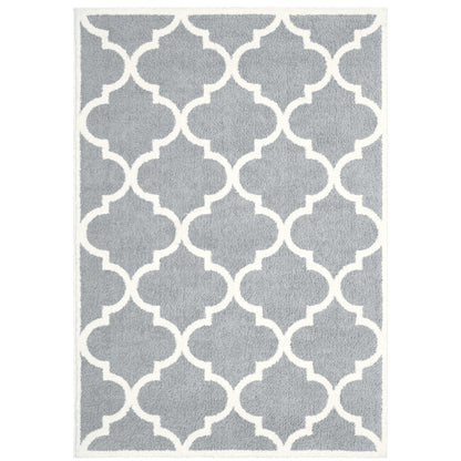 Verona Grey Ivory Moroccan Geometric Indoor Rug