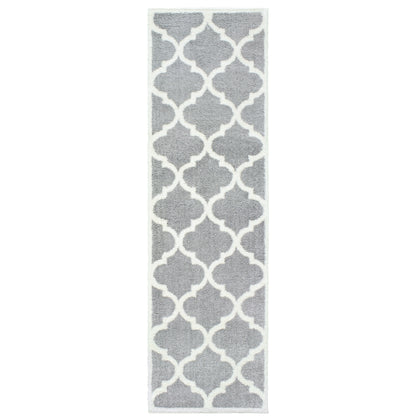 Verona Grey Ivory Moroccan Geometric Indoor Rug