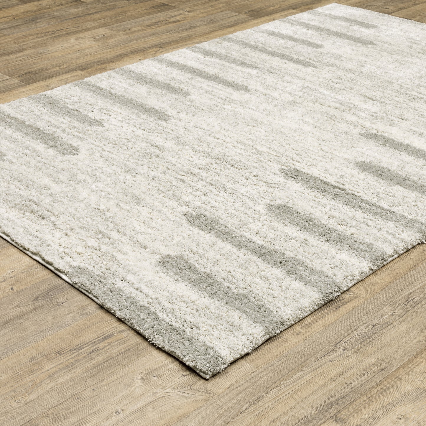 Verona Ivory Grey Modern & Contemporary Striped Indoor Rug