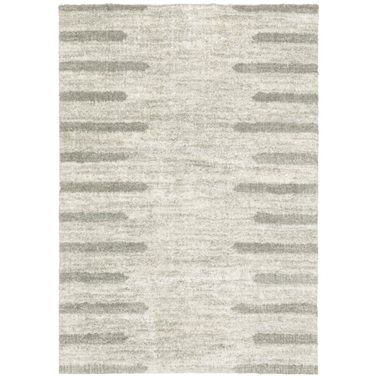 Verona Ivory Grey Modern & Contemporary Striped Indoor Rug