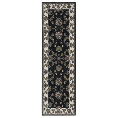 Vivian Navy Ivory Traditional Oriental Indoor Rug