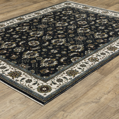 Vivian Blue Ivory Traditional Oriental Indoor Rug