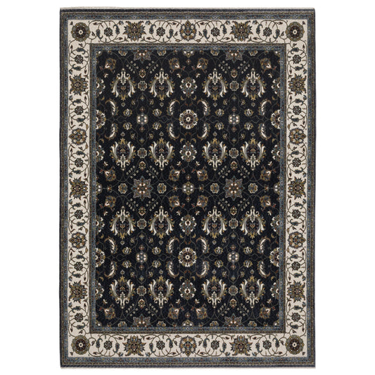 Vivian Blue Ivory Traditional Oriental Indoor Rug