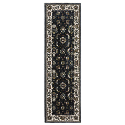 Vivian Blue Ivory Traditional Oriental Indoor Rug