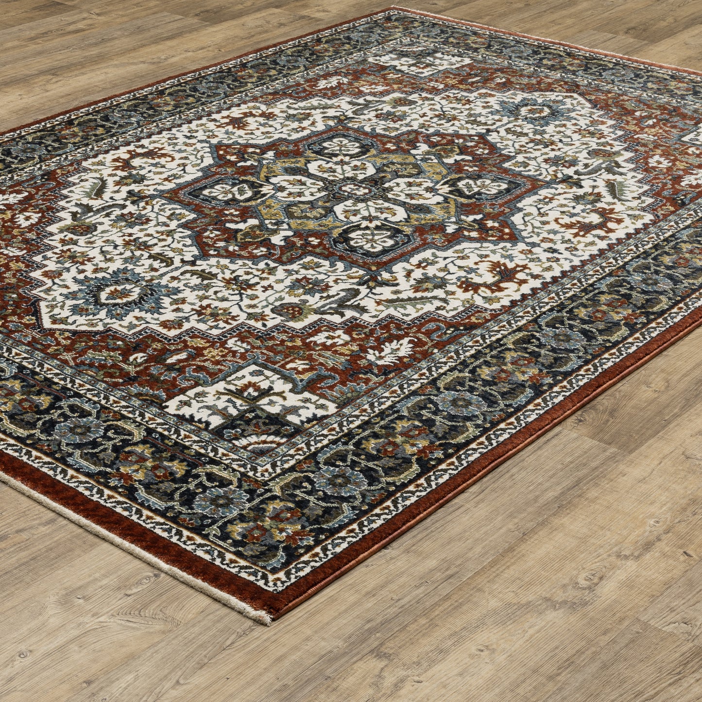 Vivian Red Multi Traditional Oriental Indoor Rug