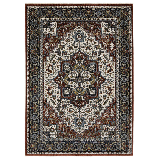 Vivian Red Multi Traditional Oriental Indoor Rug