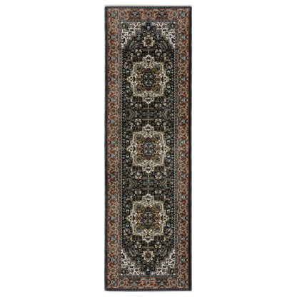 Vivian Navy Multi Traditional Oriental Indoor Rug