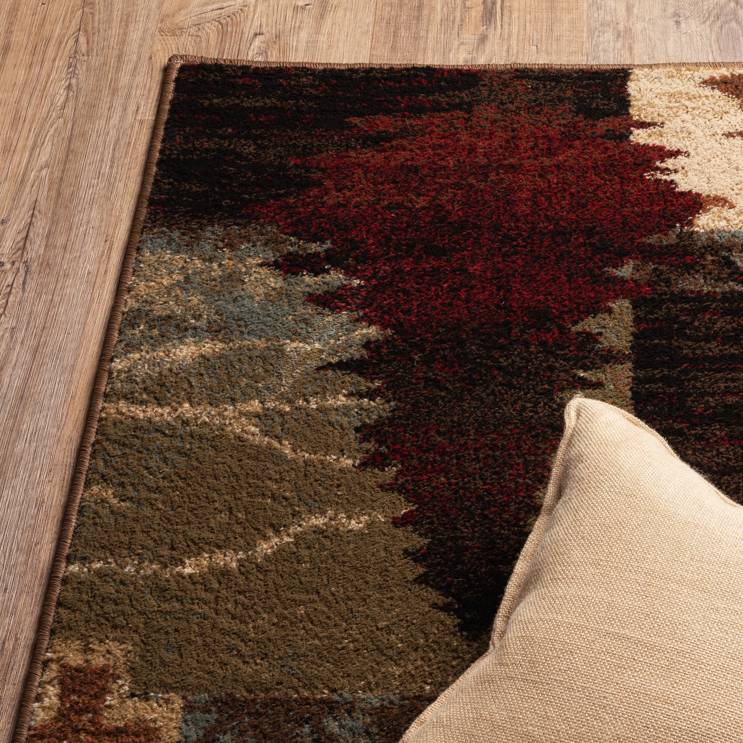 Woodlands Brown Rust Cabin/Lodge Southwest/Lodge Indoor Rug