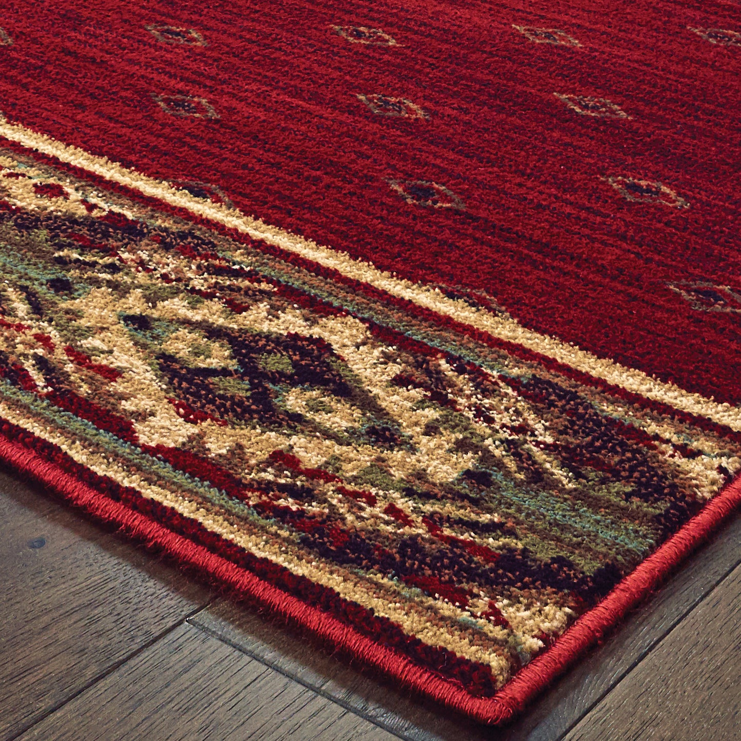 Woodlands Red Gold Cabin/Lodge Southwest/Lodge Indoor Rug