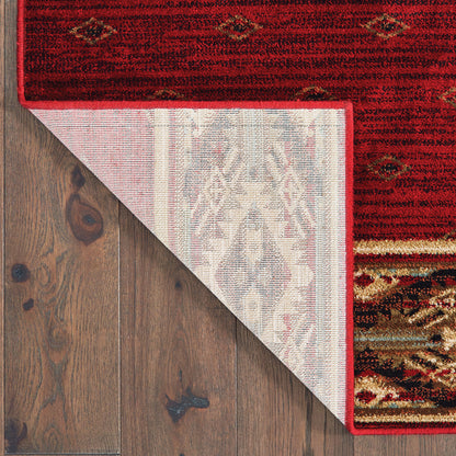 Woodlands Red Gold Cabin/Lodge Southwest/Lodge Indoor Rug