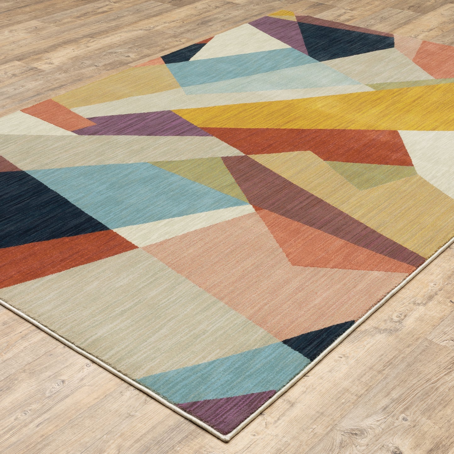 Xanadu Multi-colored  Modern & Contemporary Geometric Indoor Rug