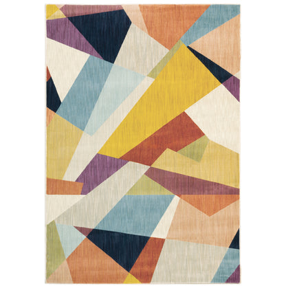 Xanadu Multi-colored  Modern & Contemporary Geometric Indoor Rug