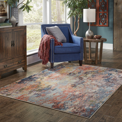 Xanadu Multi-colored  Modern & Contemporary Abstract Indoor Rug