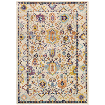 Xanadu Beige Multi Vintage Oriental Indoor Rug