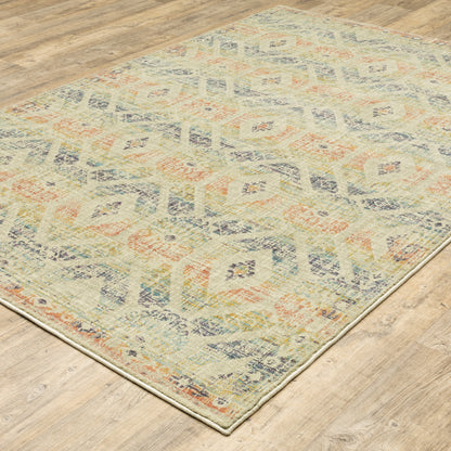 Xanadu Beige Multi Vintage Geometric Indoor Rug